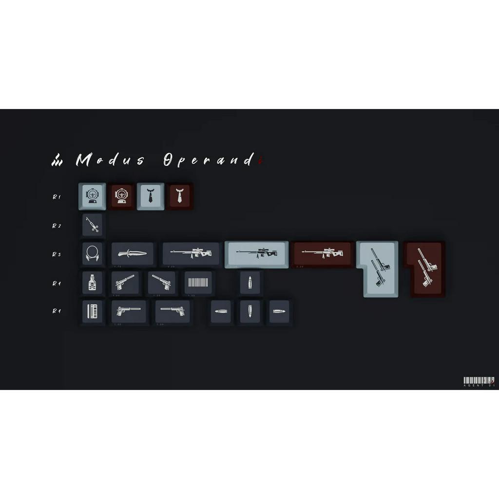 Bộ nút bàn phím cơ | Keycap GMK Agent 01 | ABS Doubleshot | Hàng Chính Hãng