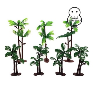 Set 10 cây dừa thấp,phụ kiện trang trí bánh kem