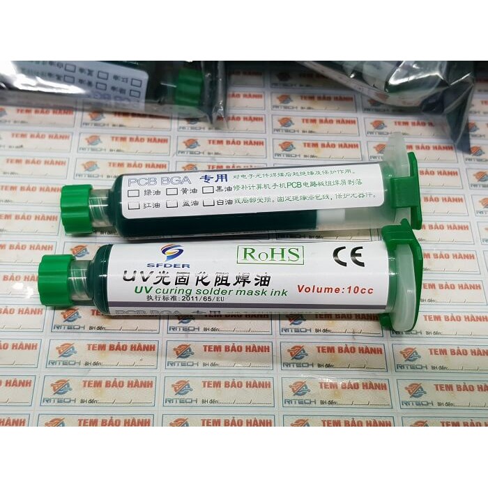 TIP Phủ Mạch UV Màu Xanh - Trắng