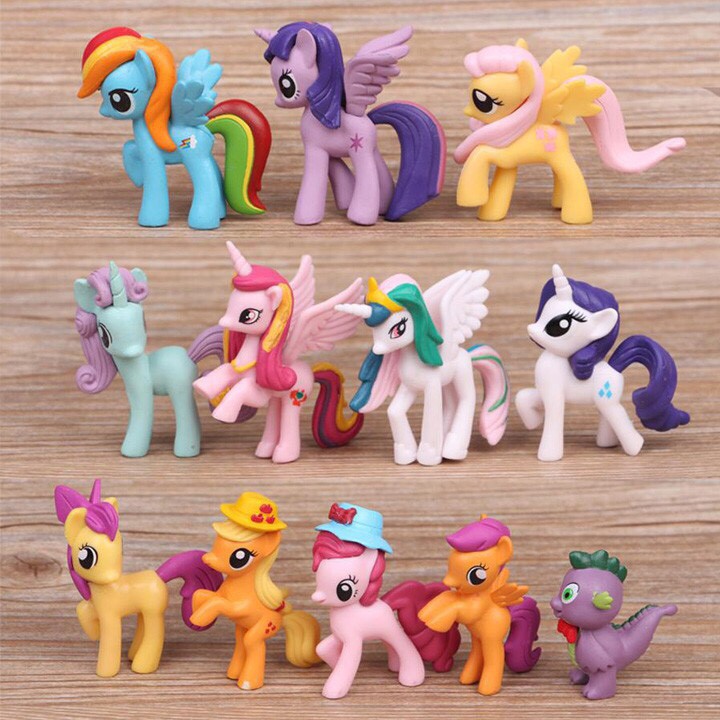 Bộ đồ chơi 12 chú ngựa Pony đáng yêu (size lớn)