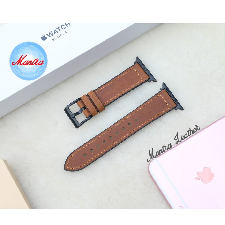 Dây da Vintage thay thế dành cho Apple watch 1,2,3,4,5,6,7