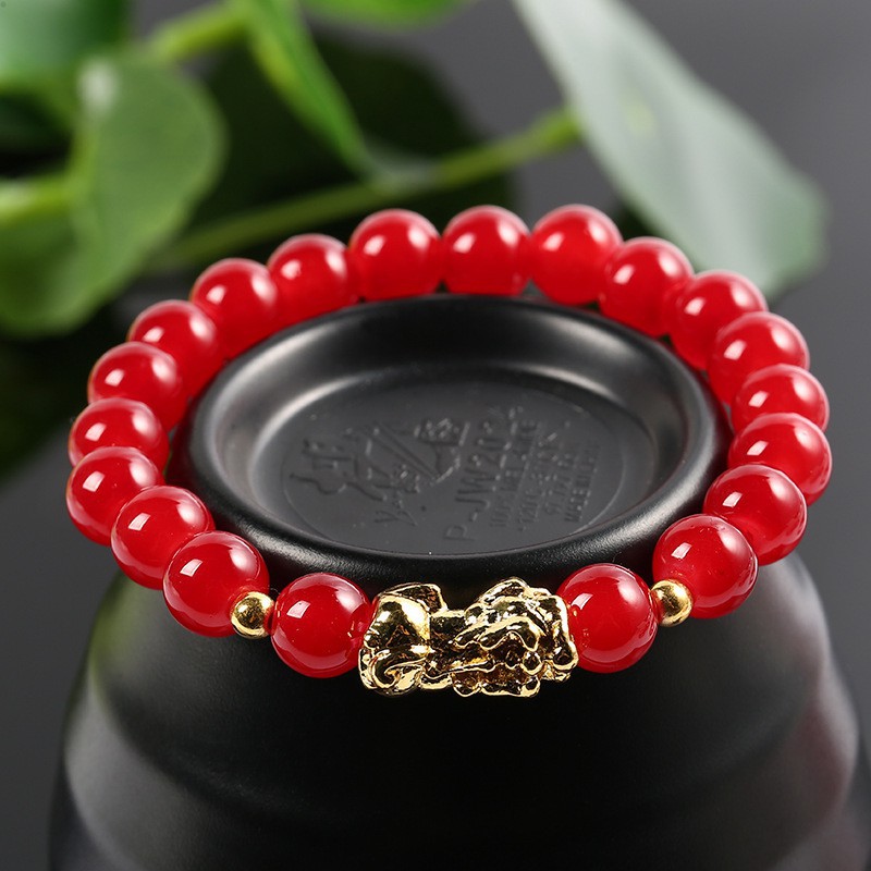 Vòng tay chuỗi hạt tròn kiểu dáng thời trang cho nam/nữ