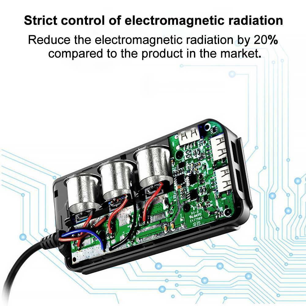 Bộ Chia Tẩu Sạc 4 Cổng USB DC 12 Sang 24V Có Đèn LED Chỉ Báo Cho Xe Hơi