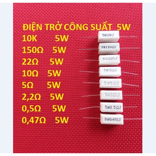 Trở sứ 5w trở công suất các loại