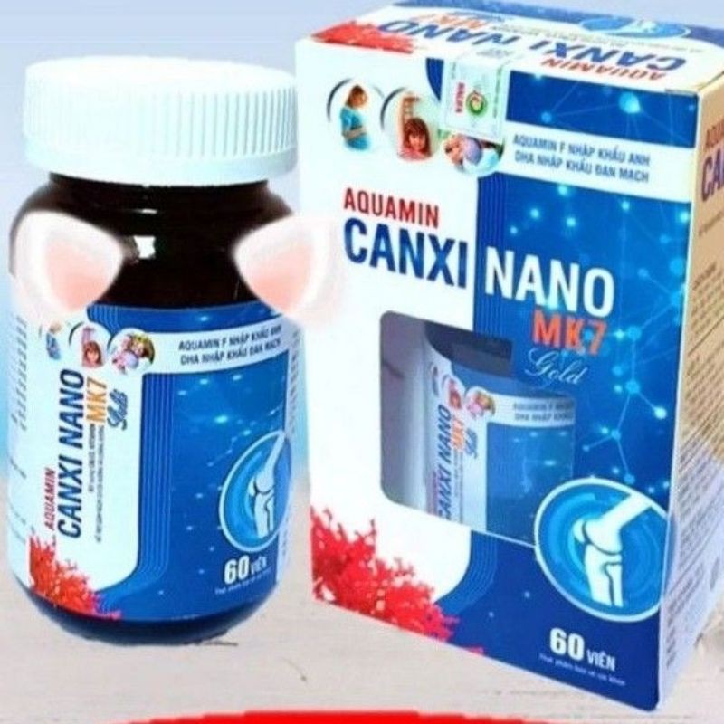 Aquamin Canxi Nano Mk7 gold BỔ SUNG CANXI, chống còi xương, loãng xương