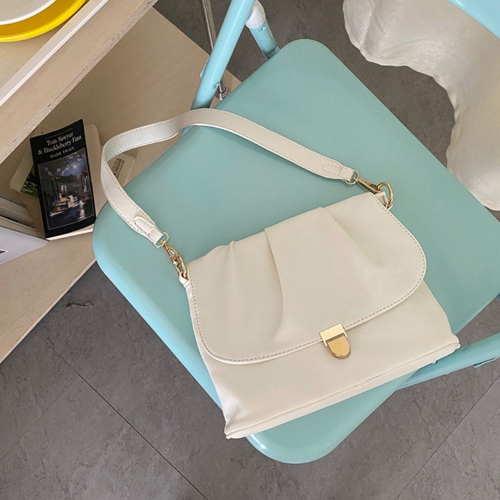 (Hottrend) Túi kẹp nách nữ túi đeo chéo nữ da nhăn KR 385- Da PU cao cấp, 2 dây, Size 26, 2 màu lựa chọn- KARA 385