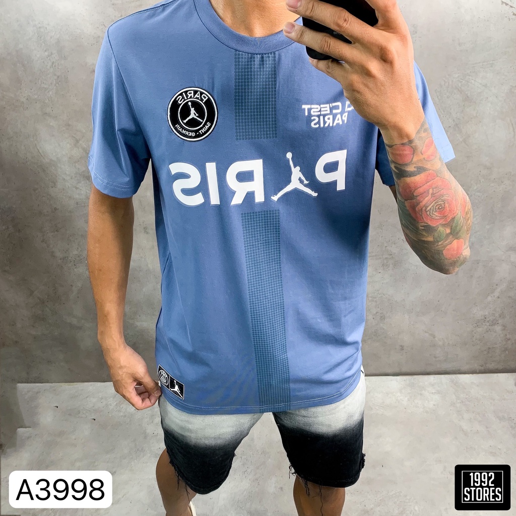 Áo Thun Thể Thao Jordan PSG  - Chất  100% cotton cao cấp - Ko xù sổ lông