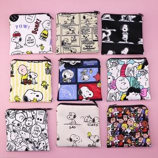 ⭐Cuộc sống ở góc⭐Hoạt Hình Băng Vệ Sinh Túi Bảo Quản Chống Thấm Nước Snoopy Hoạt Hình Dễ Thương Son Môi Túi Giấy Phép Lái Xe