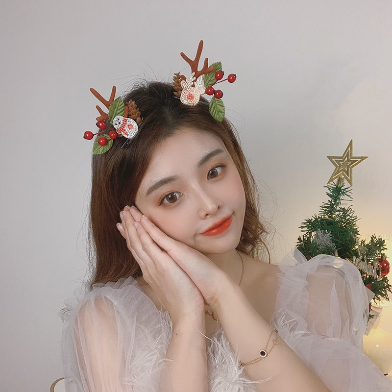 Dây cột tóc phong cách giáng sinh đơn giản dễ thương cho nữ