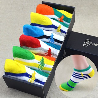 Set 6 đôi tất cotton Polo cổ thấp chống mùi thời trang hè cho nam