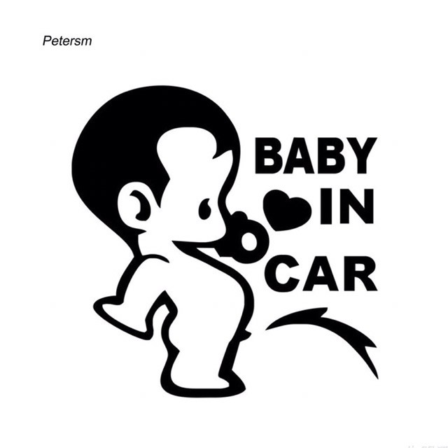 Tem Dán Baby in Car Dán Đuôi Xe Ô Tô