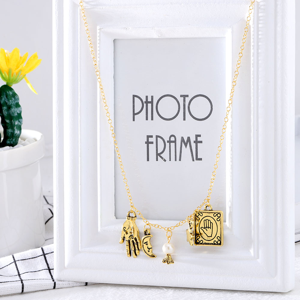 vòng cổ Hợp Kim Đính Ngọc Trai Giả Xinh Xắn COD