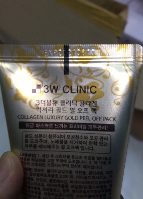 Mặt Nạ Vàng 3W Clinic Collagen Luxury Gold Peel Off Pack