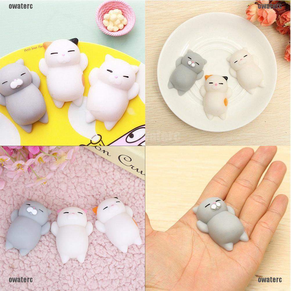 Đồ chơi squishy Giảm Stress Hình Mặt Mèo Dễ Thương Cho Bé
