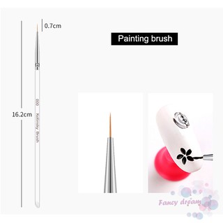 Set 3 cọ vẽ trang trí móng chuyên dụng