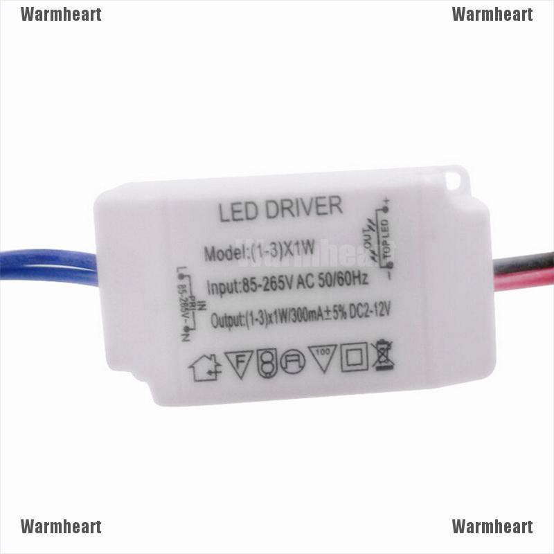 Warmheart Simple AC 85V-265V to DC 12V LED Electronic Transformer Power Supply Driver 3X1W