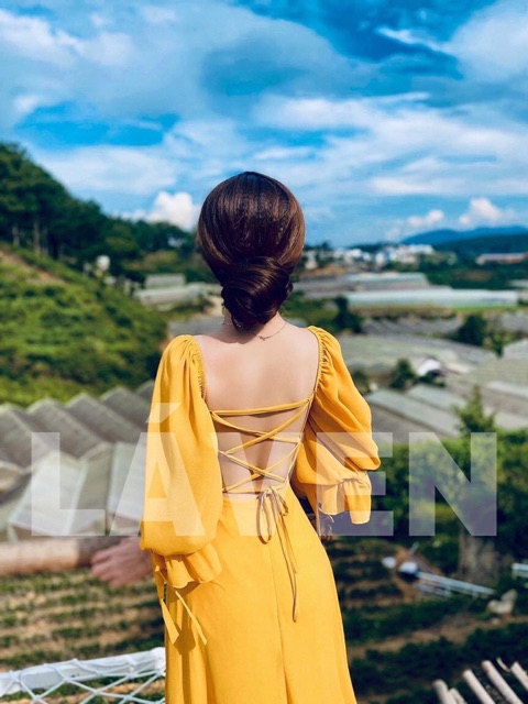 [ĐỦ SIZE 40-70KG] Đầm maxi hở lưng đan dây cao cấp du lịch đi biển có ảnh thật khách mặc | BigBuy360 - bigbuy360.vn