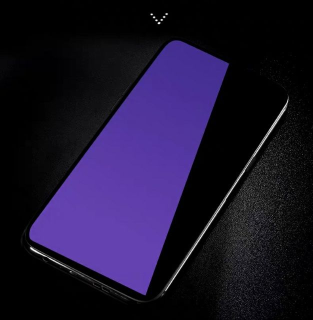 Kính cường Oppo Reno Full màn tím chống tia UV hại mắt