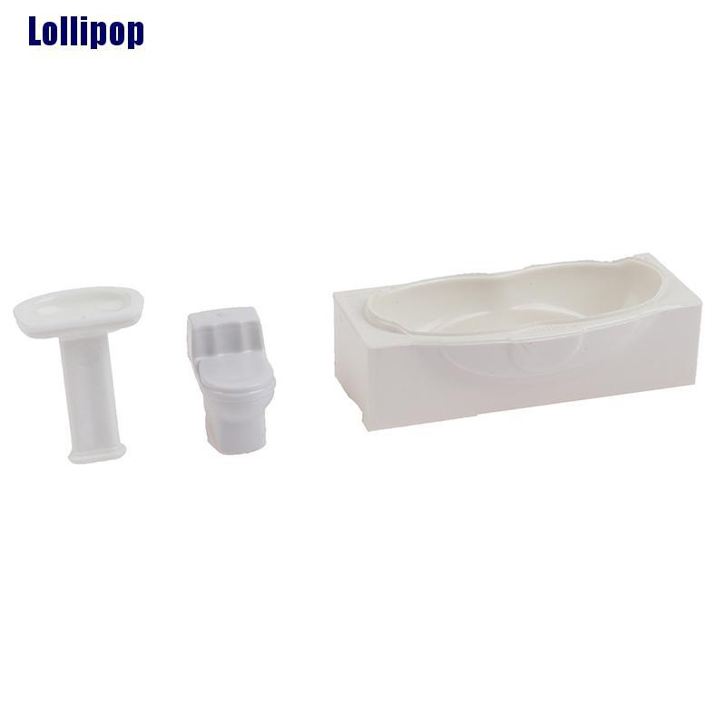 Bộ trang trí phòng tắm mini tỉ lệ 1:25 trang trí nhà búp bê