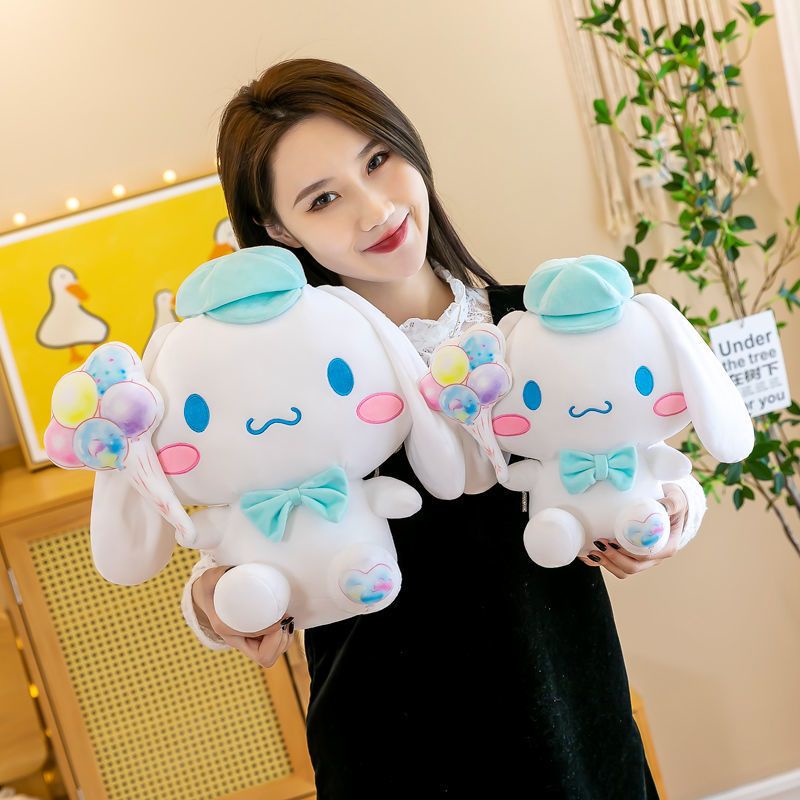 Sanrio cinnamoroll gấu bông thú nhồi bông quà tặng hình chú chó cầm bóng bay dễ thương phong cách nhật bản nhiều kích cỡ