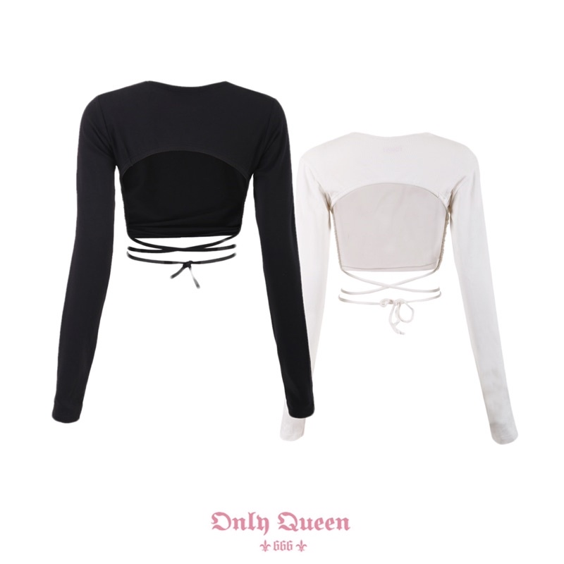 Áo hở lưng thêu