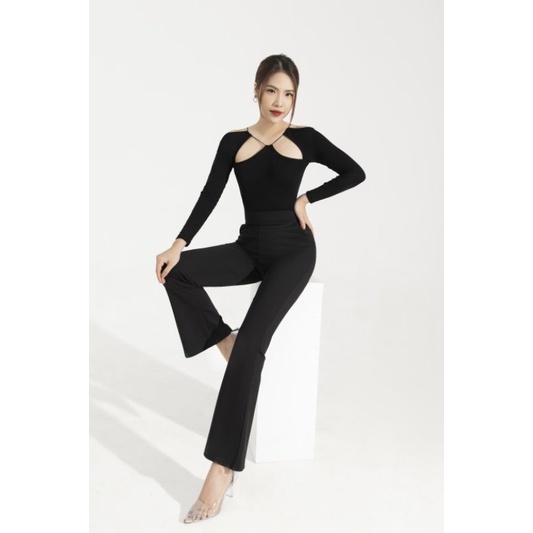 ÁO BODYSUIT CỔ SAO ĐEN