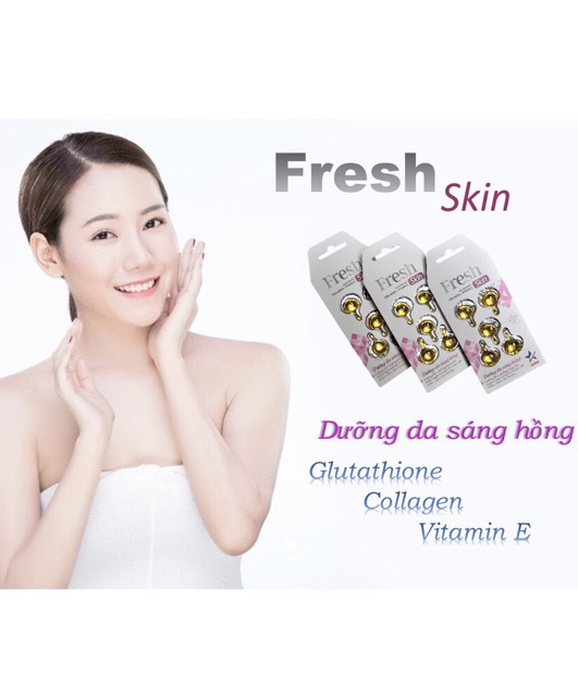 Serum trắng da giảm thâm nám Fresh skin  hộp 30 viên