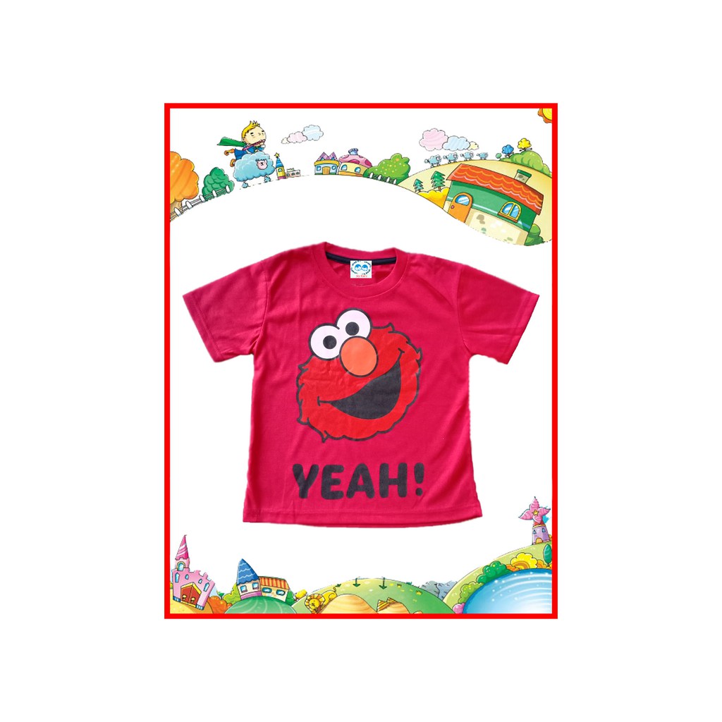 Áo Sơ Mi In Hình Elmo Yeah Cho Bé Trai (1-10 Tuổi)