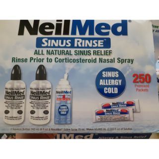 Combo 1 bình 240ml và 40 gói muối neilmed date xa