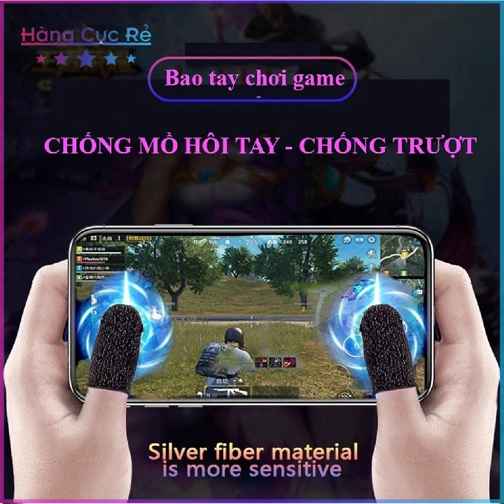 Bộ 2 găng tay chơi Game cho điện thoại 🚀Freeship🚀 Găng tay chống mồ hôi, cực nhạy, co giãn cực tốt-Shop Hàng Cực Rẻ