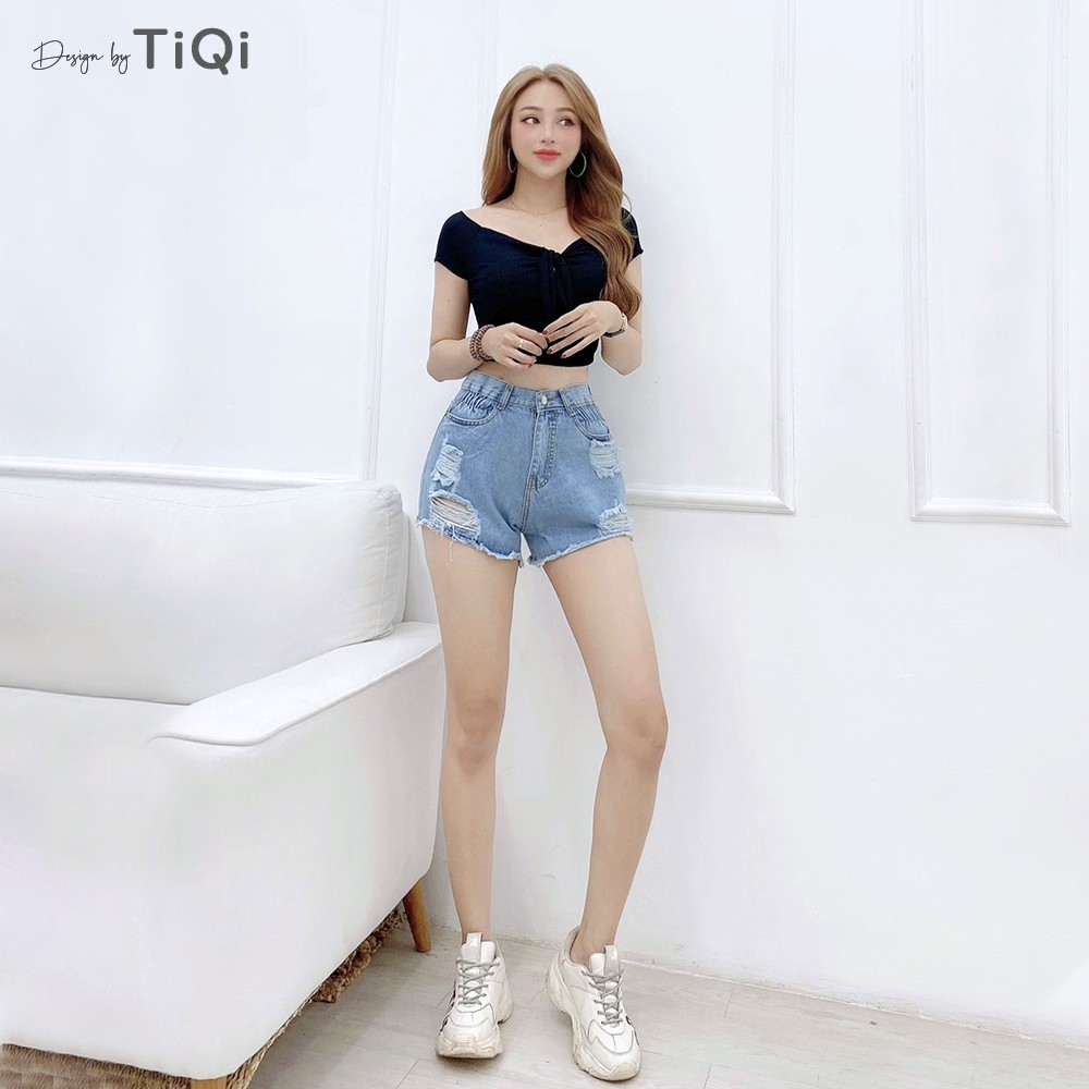 Quần short jean nữ TiQi Jeans S1-458 | BigBuy360 - bigbuy360.vn