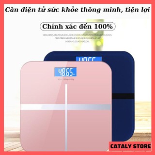 Cân điện tử sức khỏe Dấu Cộng sử dụng PIN, tặng thước đo 3 vòng và 2 cục pin