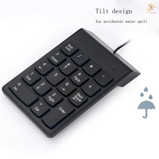 E&T Wired USB Numeric Keypad Slim Mini Number Pad Digital Keyboard 18 Keys for iMac/Mac Pro/MacBook/