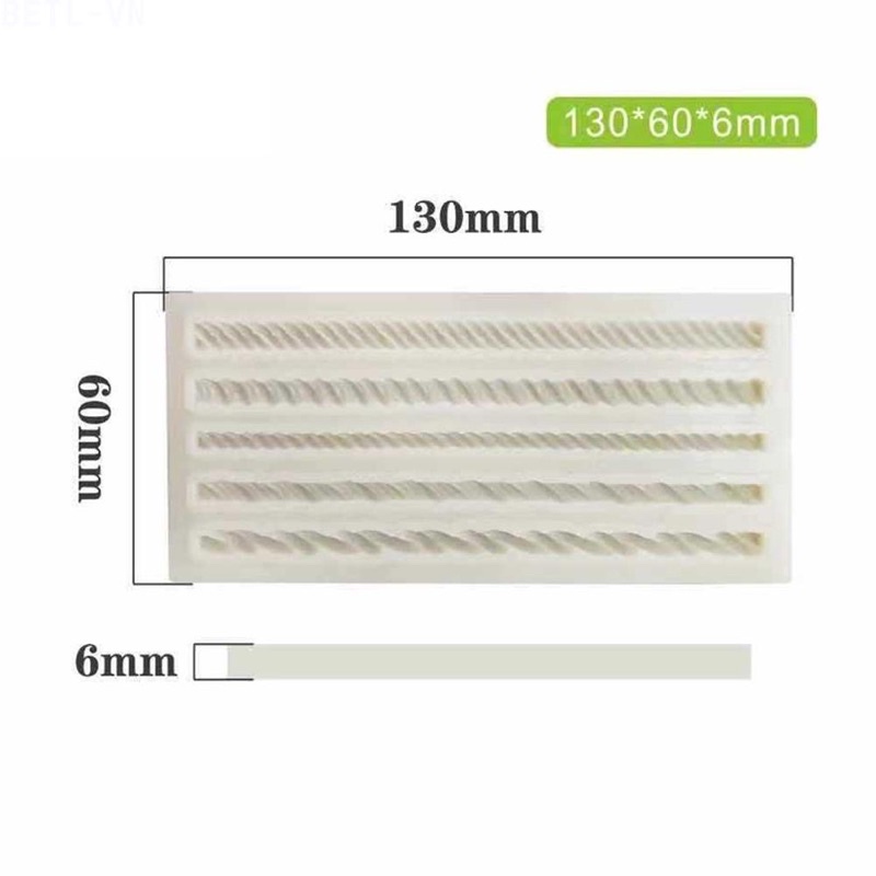 Khuôn silicone dây thừng nhỏ