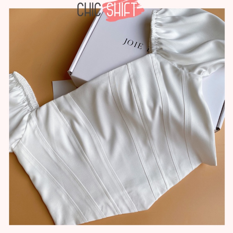 Áo croptop dáng corset tay bồng tôn eo hot trend