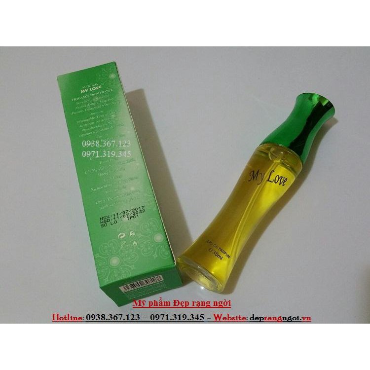 Nước hoa My Love 35ml màu xanh đọt chuối[Xả Hàng]