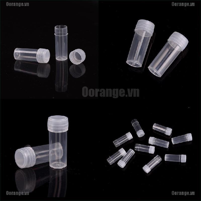 Bộ 20 / 40 / 10 Ống Nhựa Nhỏ 5ml Đựng Dung Dịch Kiểm Tra Hóa Học