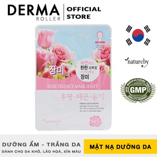 Mặt Nạ Hoa Hồng Rose Essence Mask Sheet dưỡng da trắng mịn hồng hào - NATUREBY - HÀN QUỐC