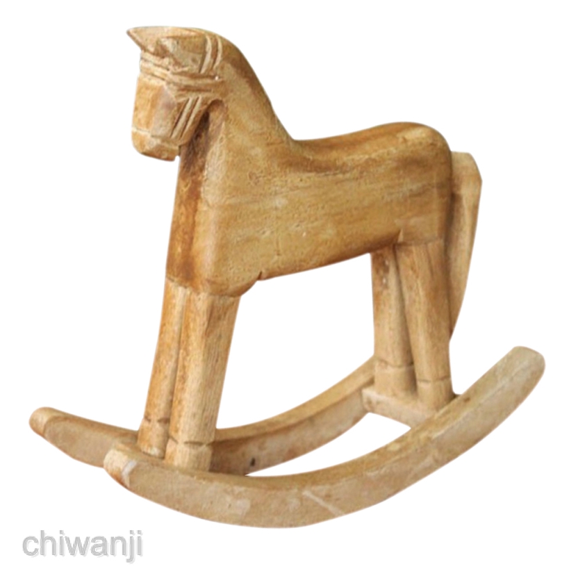 Mô hình con ngựa gỗ trang trí giáng sinh