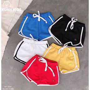 Quần short cotton sọc viền