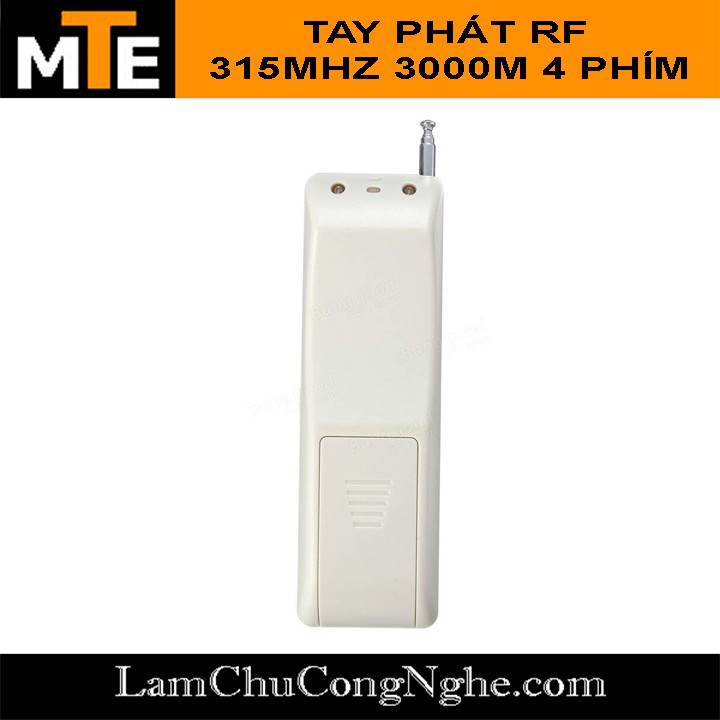 Tay phát RF 315Mhz 4 phím công suất cao 4000M - remote control