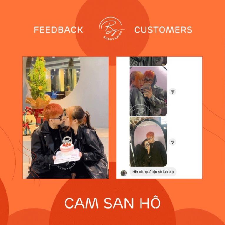 Thuốc nhuộm tóc Cam san hô / Cam sáng set đã bao gồm Thuốc nâng tone tóc của Buddyhairs , Buddyhair , Buddy.hairs