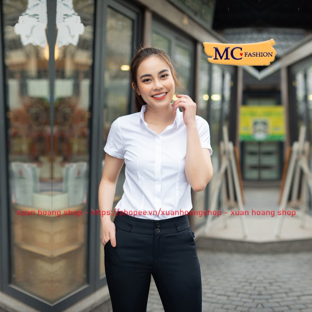 Áo Sơ Mi Trắng Nữ Công Sở Đẹp, Tay Ngắn Cộc Mc Fashion, Size Đủ, Chất Vải Mát, Co Giãn Nhẹ, Đẹp A0068, A635