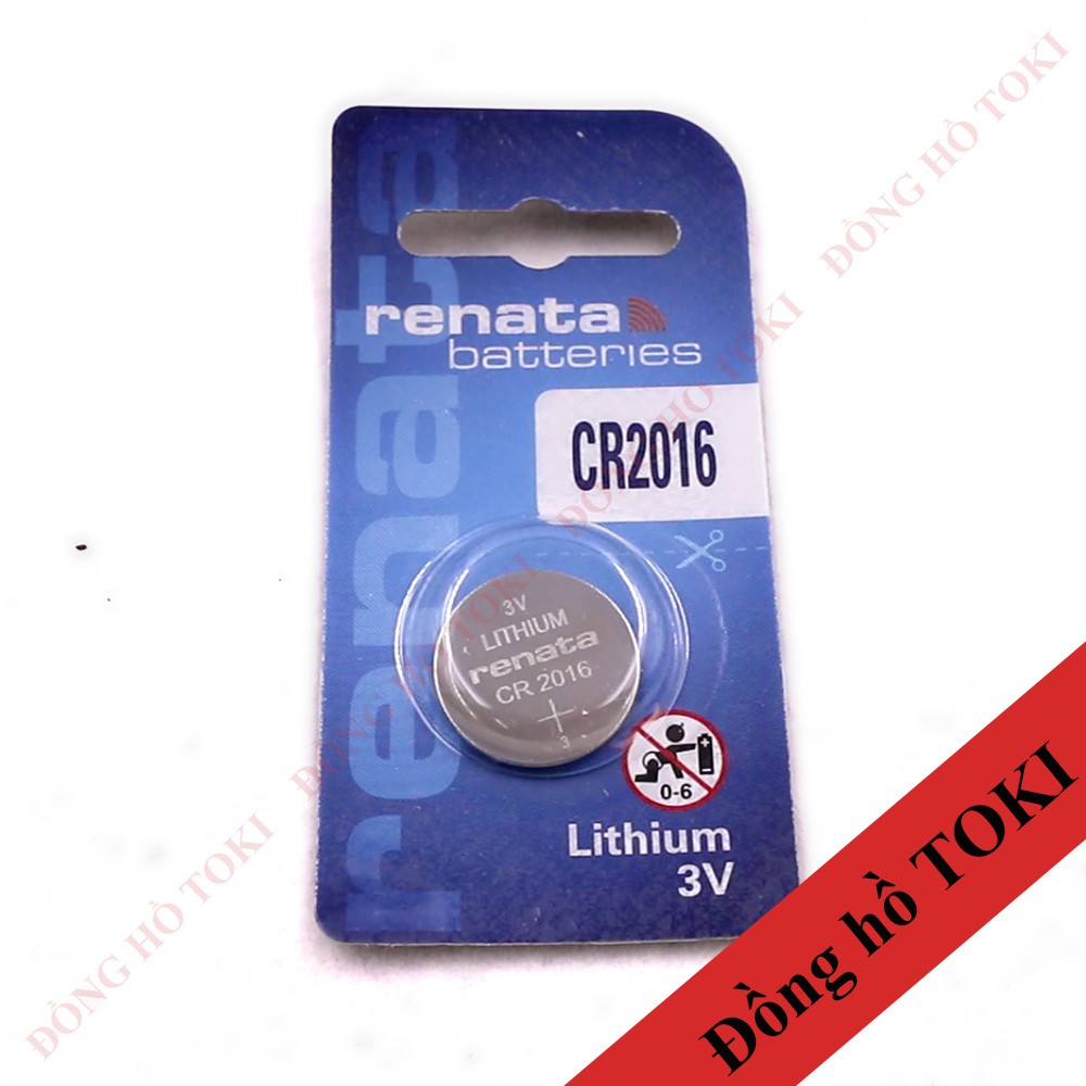 Pin đồng hồ lithium 3V CR2016 chính hãng Thụy sỹ Renata