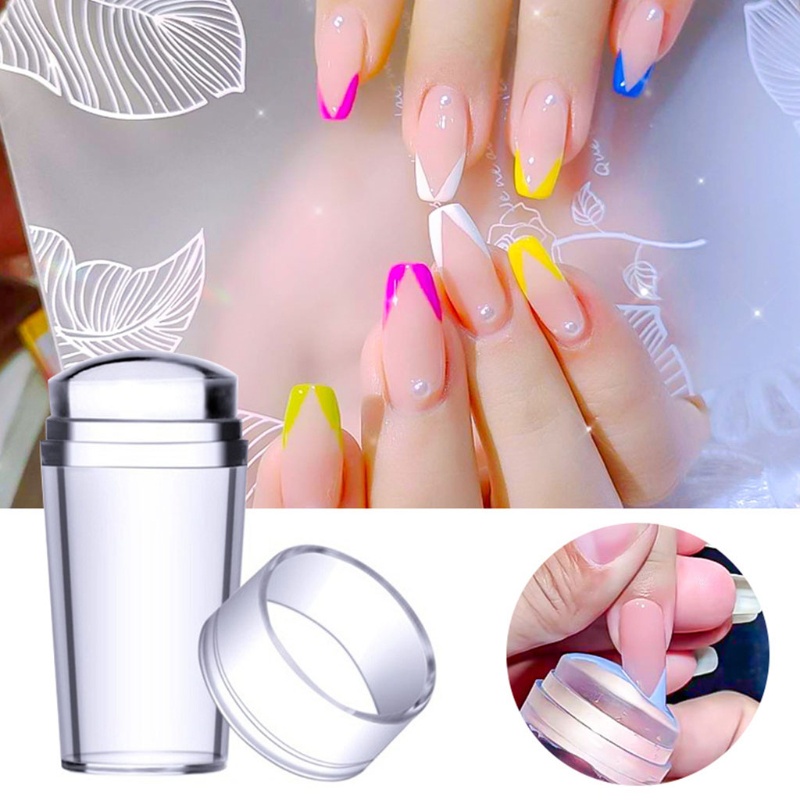 [Hàng mới về] Đầu nhấn in họa tiết móng tay bằng silicon tiện lợi