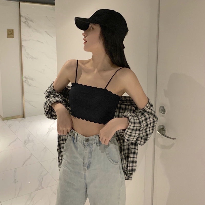 Rẻ vô địch - Áo bra đúc su tăm viền sóng kèm đệm siêu mát hot trend A122