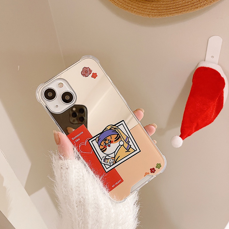 Ốp lưng iphone Ốp Điện Thoại Mặt Gương Chống Sốc Cho iPhone6 / 7 / 8Plus 14proMax XR 11 / 12 13Pro Max MINI 14 Dinuo case