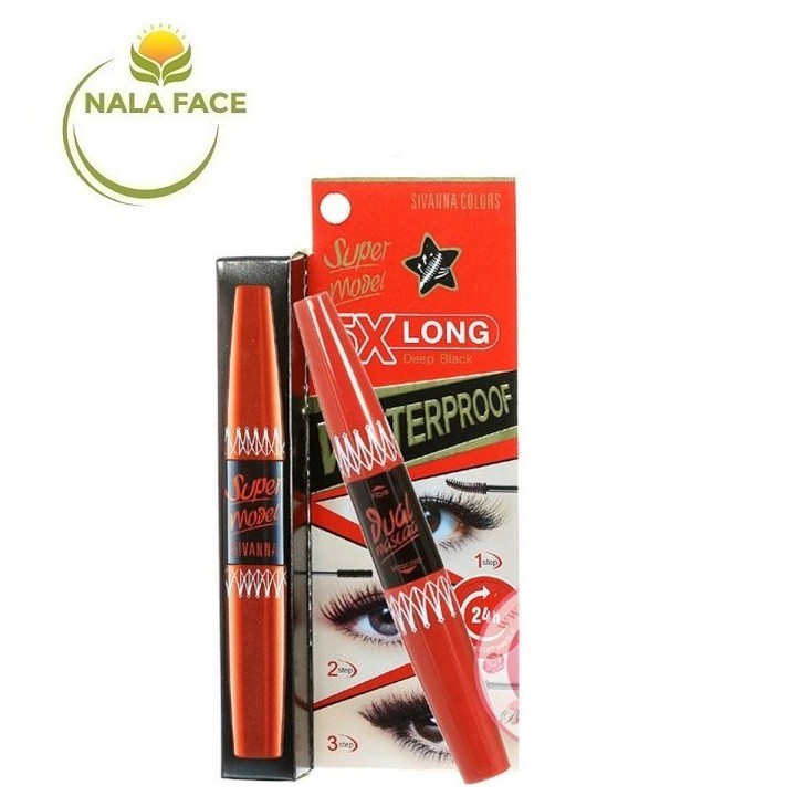 Mascara nối mi 2 đầu Sivanna Super Model 5X Long Deep Black Warterproof | BigBuy360 - bigbuy360.vn