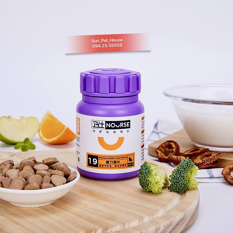 Combo Vitamin Nourse 11 +Men 19 tăng cường ăn uống và hấp thụ dinh dưỡng cho mèo