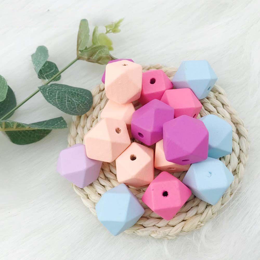 Hạt Gỗ Hỗn Hợp Hình Học Làm Trang Sức